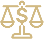 Scales with dollar sign icon